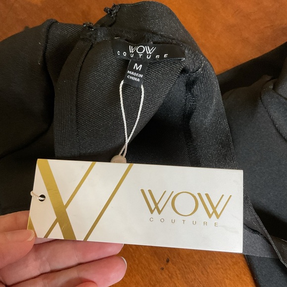 WOW Couture Sexy Bandage Black Lace Bodysuit - Size Medium - Picture 12 of 12